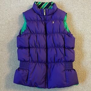 Girls Ralph Lauren reversible down puffer vest